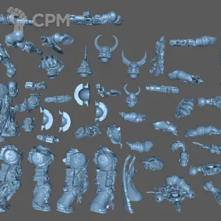Описание картинки Chaos Space Marines Chosen от Formosa Printing по цене 700руб | Свободный Рынок Миниатюр - СРМ