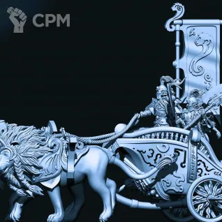 Описание картинки Lion Chariot of Chrace от Магазин Альфария по цене 900руб | Свободный Рынок Миниатюр - СРМ