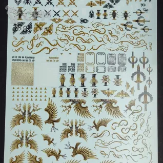 Описание картинки Transfer Sheet Adeptus Custodes от ССП по цене 1 800руб | Свободный Рынок Миниатюр - СРМ