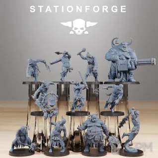 Описание картинки + Corrupted Guard Walkers + Культисты от WastelandMiniatures по цене 780руб | Свободный Рынок Миниатюр - СРМ