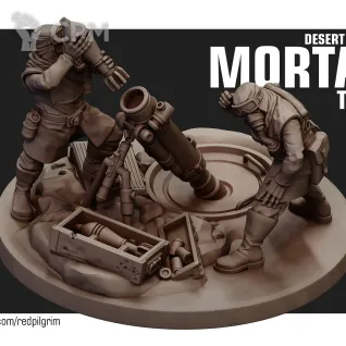 Описание картинки Heavy Weapons Squad Mortar/Hawks Mortar Team от Laboratory of Chaos по цене 100руб | Свободный Рынок Миниатюр - СРМ