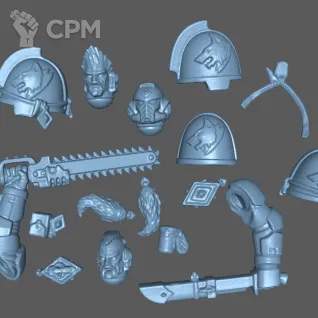 Описание картинки Space Wolves Primaris Upgrades от Formosa Printing по цене 250руб | Свободный Рынок Миниатюр - СРМ