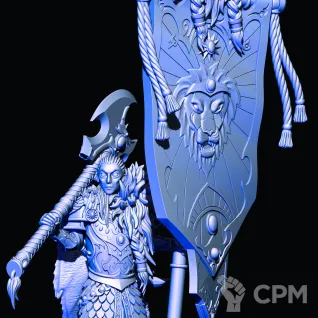 Описание картинки Lion order Battle standart bearer от Магазин Альфария по цене 150руб | Свободный Рынок Миниатюр - СРМ