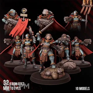 Описание картинки Legio Artemis Bellatrix Squad от Manufactorum76 по цене 1 700руб | Свободный Рынок Миниатюр - СРМ