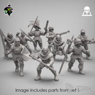 Описание картинки Большая банда для Мордхейма от 3D Wargaming по цене 3 000руб | Свободный Рынок Миниатюр - СРМ
