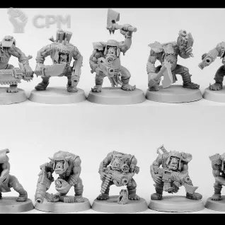 Описание картинки Classic Ork Boyz от Oi!-Factory по цене 1 815руб | Свободный Рынок Миниатюр - СРМ