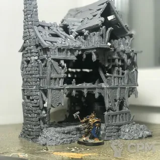 Описание картинки Руины Таунхауса от 3D Wargaming по цене 4 200руб | Свободный Рынок Миниатюр - СРМ