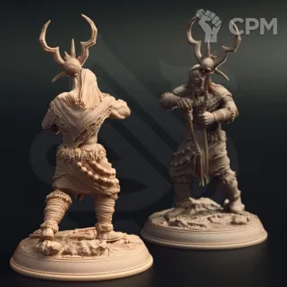 Описание картинки Орк-шаман племени ДжагТар от Dark Craft Hobby по цене 260руб | Свободный Рынок Миниатюр - СРМ
