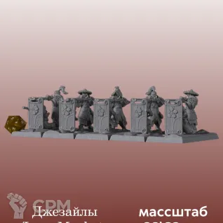 Описание картинки Катай/Ниппон, Long Muskets от 3DPrintClub по цене 120руб | Свободный Рынок Миниатюр - СРМ