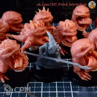 Описание картинки Gloomspite Gitz Squig Herd от 3Д печать миниатюр по цене 1 645руб | Свободный Рынок Миниатюр - СРМ