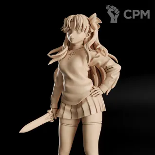 Описание картинки Rin Tohsaka Фигурка (TYPE-MOON) от GAS3TXD  по цене 2 900руб | Свободный Рынок Миниатюр - СРМ