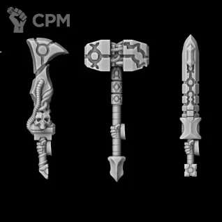 Описание картинки Weapon set Xenos (RIGHT HANDS) от LDBits по цене 569руб | Свободный Рынок Миниатюр - СРМ
