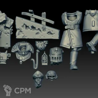 Описание картинки Commissar Graves on Foot (Scan) от AxeL's Forge по цене 150руб | Свободный Рынок Миниатюр - СРМ