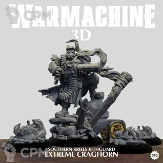 Описание картинки Southern Kriels Kithguard Extreme Craghorn от 3D Print Workshop по цене 977руб | Свободный Рынок Миниатюр - СРМ