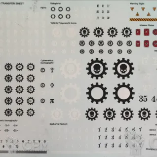 Описание картинки Adeptus Mechanicus transfer sheet Decals от Black Legion Hall по цене 440руб | Свободный Рынок Миниатюр - СРМ
