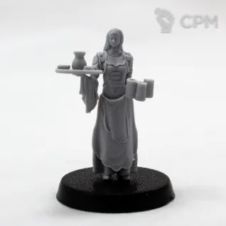 Описание картинки Barmaid 28mm от Fantasy Minis по цене 200руб | Свободный Рынок Миниатюр - СРМ