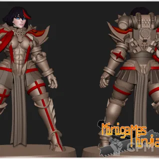Описание картинки Рюка Ryuko nun anime figurine 32мм от ChurcHehe 3d print по цене 800руб | Свободный Рынок Миниатюр - СРМ