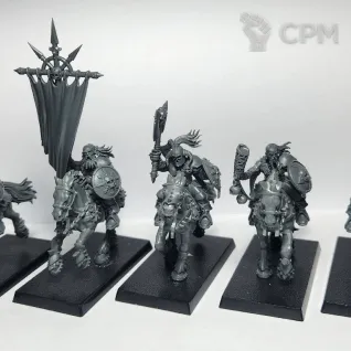 Описание картинки old Chaos Marauders Horsemen, оригинал пластик от Shamkin по цене 3 000руб | Свободный Рынок Миниатюр - СРМ