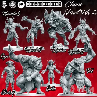 Описание картинки Blood Bawl - Chaos Pact Team от 3Д печать миниатюр по цене 2 533руб | Свободный Рынок Миниатюр - СРМ