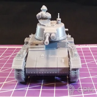 Описание картинки Польский легкий танк 7ТР с миниатюрой танкиста / масштаб 1:56 / 28мм от DModels по цене 790руб | Свободный Рынок Миниатюр - СРМ