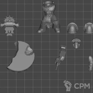 Описание картинки Imperial Fists Praetor от Хижина Мопса по цене 450руб | Свободный Рынок Миниатюр - СРМ