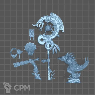 Описание картинки Saurus Astrolith Bearer от Fantasy Miniatures по цене 600руб | Свободный Рынок Миниатюр - СРМ