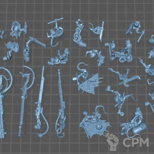 Описание картинки Warplock Jezzails от Fantasy Miniatures по цене 1 200руб | Свободный Рынок Миниатюр - СРМ