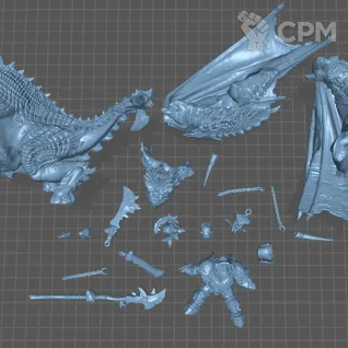Описание картинки Megaboss on Maw-krusha от Fantasy Miniatures по цене 4 200руб | Свободный Рынок Миниатюр - СРМ