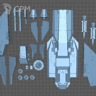 Описание картинки Imperial Navy Voss Pattern Lightning Strike Fighter от WahaShop по цене 4 800руб | Свободный Рынок Миниатюр - СРМ