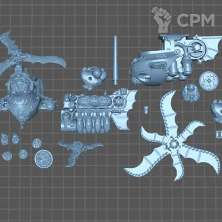 Описание картинки Dwarf Gyrocopters от Fantasy Miniatures по цене 4 500руб | Свободный Рынок Миниатюр - СРМ