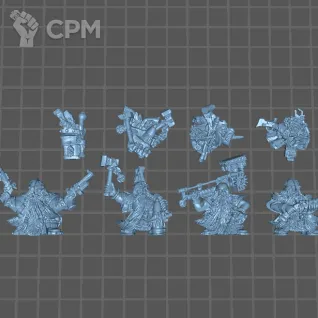 Описание картинки Dwarf Engineers от Fantasy Miniatures по цене 1 800руб | Свободный Рынок Миниатюр - СРМ