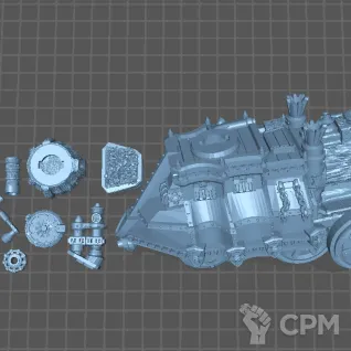 Описание картинки Empire Steam Tank от Fantasy Miniatures по цене 1 500руб | Свободный Рынок Миниатюр - СРМ