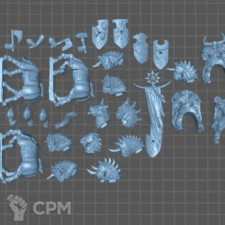 Описание картинки Chaos Knights от Fantasy Miniatures по цене 1 600руб | Свободный Рынок Миниатюр - СРМ