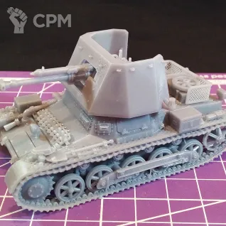 Описание картинки Немецкая противотанковая САУ Panzerjäger I / масштаб 1:56 / 28мм от DModels по цене 800руб | Свободный Рынок Миниатюр - СРМ