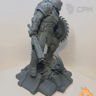 Описание картинки Doomguy / Doom Slayer / Палач рока из Doom: The Dark Ages от Bit & Blade Workshop по цене 4 300руб | Свободный Рынок Миниатюр - СРМ