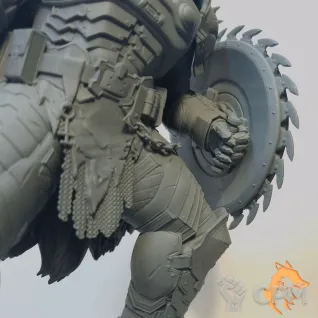 Описание картинки Doomguy / Doom Slayer / Палач рока из Doom: The Dark Ages от Bit & Blade Workshop по цене 4 300руб | Свободный Рынок Миниатюр - СРМ