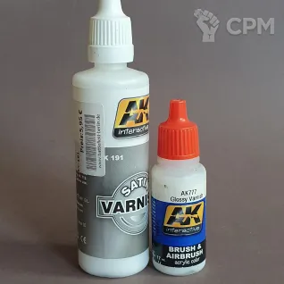Описание картинки GLOSSY VARNISH AK-Interactive AK777 17ml + SATIN VARNISH AK191 60ml от Rusty Bolter по цене 900руб | Свободный Рынок Миниатюр - СРМ
