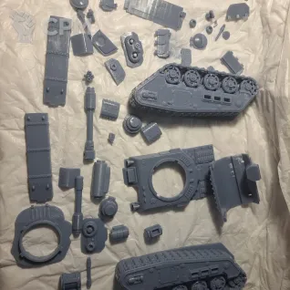 Описание картинки Rogal Dorn Battle Tank от 3d печать на заказ по цене 1 900руб | Свободный Рынок Миниатюр - СРМ