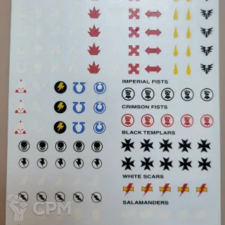 Описание картинки Декали Space Marine Transfer Sheet от Утка по цене 200руб | Свободный Рынок Миниатюр - СРМ