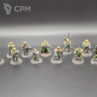 Описание картинки Cadian Shock Troops от Pozden по цене 1 500руб | Свободный Рынок Миниатюр - СРМ