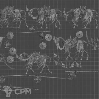 Описание картинки Barrow Knights от WastelandMiniatures по цене 1 440руб | Свободный Рынок Миниатюр - СРМ