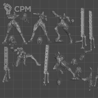 Описание картинки MAIDEN SISTERS REPENTIUM SQUAD Т2 Репентии хаоса+Пинап версия #2 от WastelandMiniatures по цене 570руб | Свободный Рынок Миниатюр - СРМ