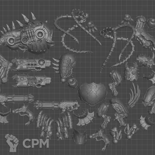 Описание картинки Forgefiend/Maulerfiend мультикит от WastelandMiniatures по цене 1 540руб | Свободный Рынок Миниатюр - СРМ