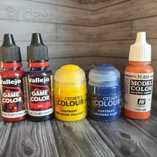 Описание картинки Краски Vallejo 3шт. и Citadel Contrast 2шт. от Alchba по цене 2 000руб | Свободный Рынок Миниатюр - СРМ
