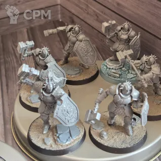 Описание картинки Stormcast Eternals Spearhead - собраны, базы украшены и замагничены от Alchba по цене 10 000руб | Свободный Рынок Миниатюр - СРМ