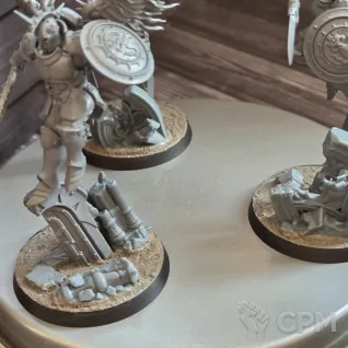 Описание картинки Stormcast Eternals Spearhead - собраны, базы украшены и замагничены от Alchba по цене 10 000руб | Свободный Рынок Миниатюр - СРМ