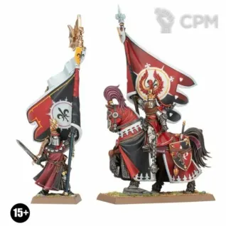 Описание картинки Battle Standard Bearer Mounted and on Foot (2024) от WastelandMiniatures по цене 1 400руб | Свободный Рынок Миниатюр - СРМ
