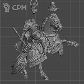 Описание картинки Helm Hammerhand, King of Rohan (2025) Верхом от WastelandMiniatures по цене 450руб | Свободный Рынок Миниатюр - СРМ