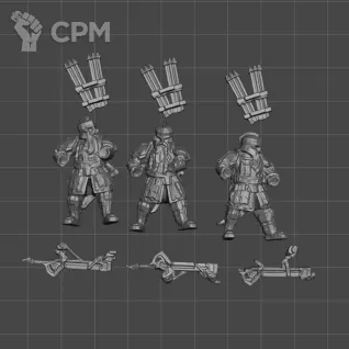 Описание картинки Iron Hills Dwarves With Crossbows от WastelandMiniatures по цене 350руб | Свободный Рынок Миниатюр - СРМ