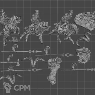 Описание картинки Iron Hills Goat Riders от WastelandMiniatures по цене 990руб | Свободный Рынок Миниатюр - СРМ